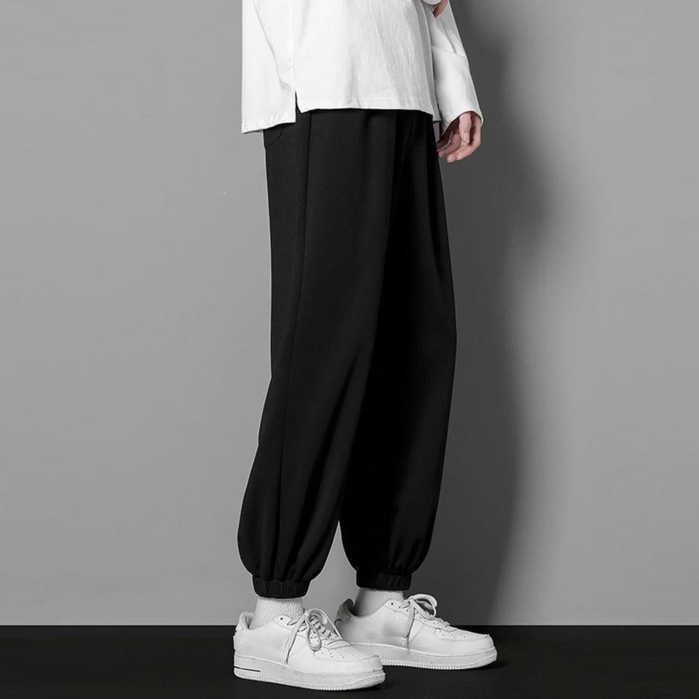 Men's Ice Silk Pants – Lightweight Loose Fit Casual Pants for Spring & Summer