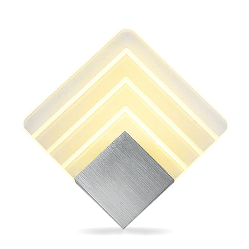 LED Wall Sconce for Hotel and Bedroom Lighting - Silver or Black