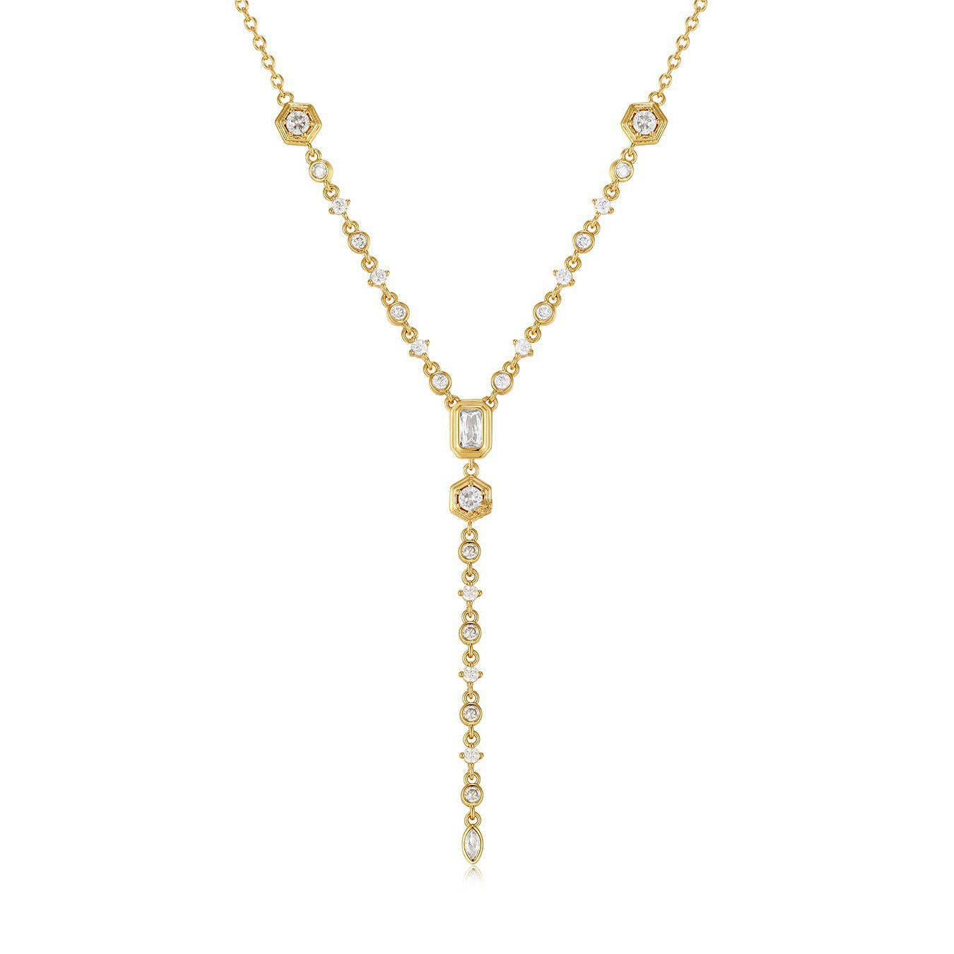 18K Gold-Plated Zircon Cuban Chain Necklace