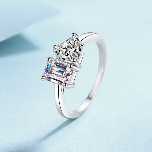S925 Moissanite Cube Ring