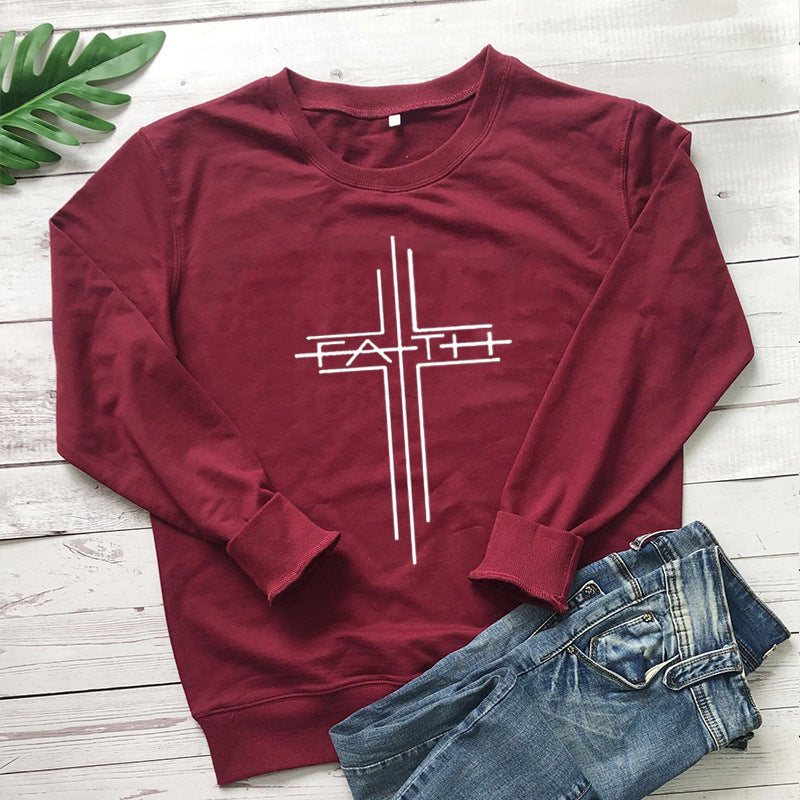 Faith Cross Graphic Women's Sweatshirt