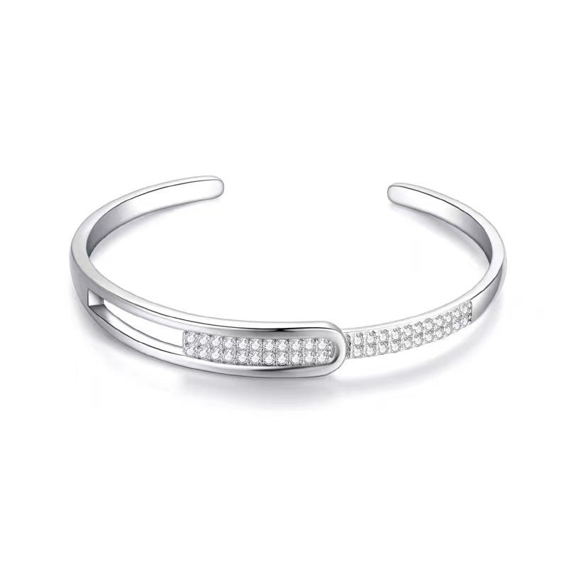 S925 Diamond Micro-Inlaid Sterling Silver Bracelet