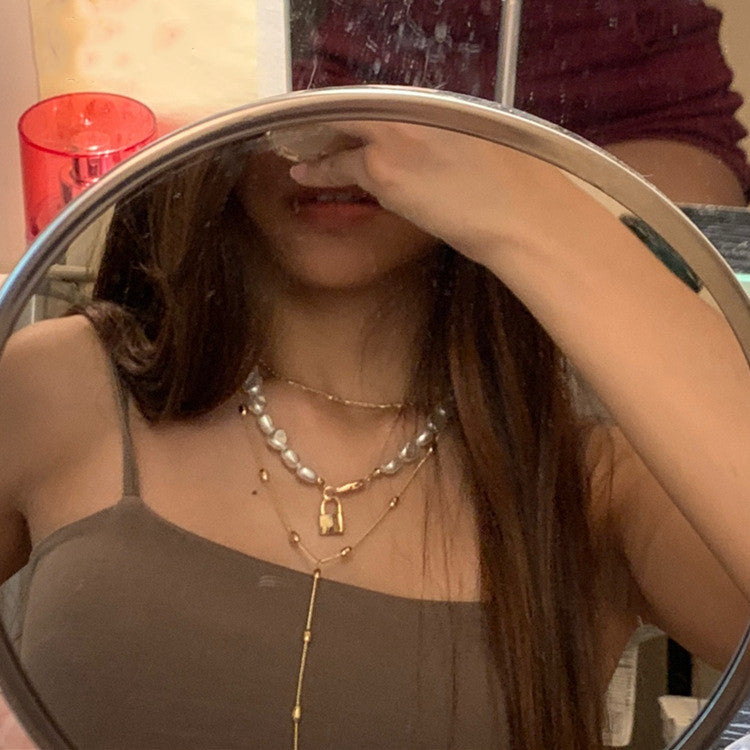 Baroque Inspired Multi-Tiered Pearl Necklace