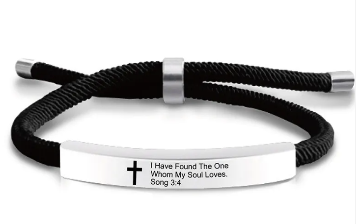 Stainless Steel Scripture Bracelet