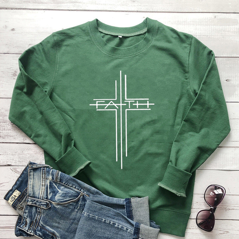 Faith Cross Graphic Women's Sweatshirt