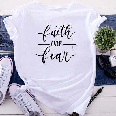 Faith Over Fear Loose Fit Short Sleeve T-Shirt