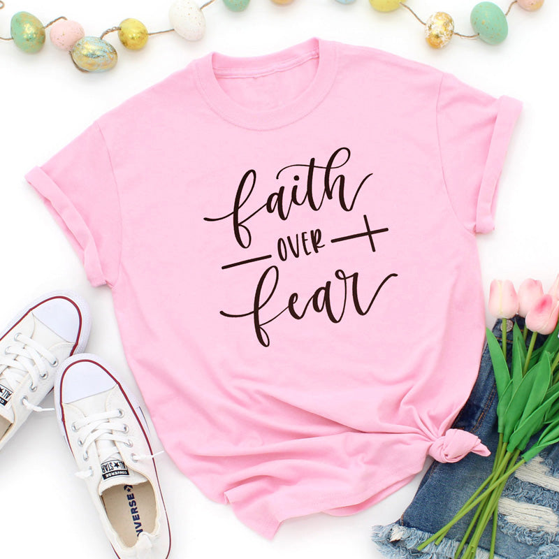 Faith Over Fear Loose Fit Short Sleeve T-Shirt