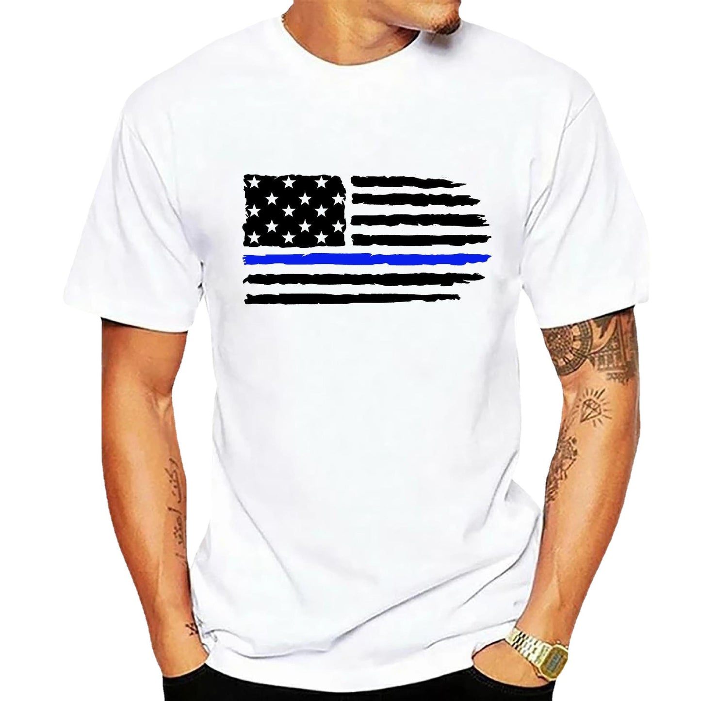Men's 3D Digital Print T-Shirt-Patriotic