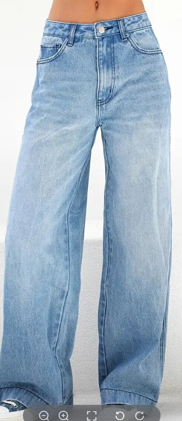 Women's High Rise Wide Leg Denim Jeans