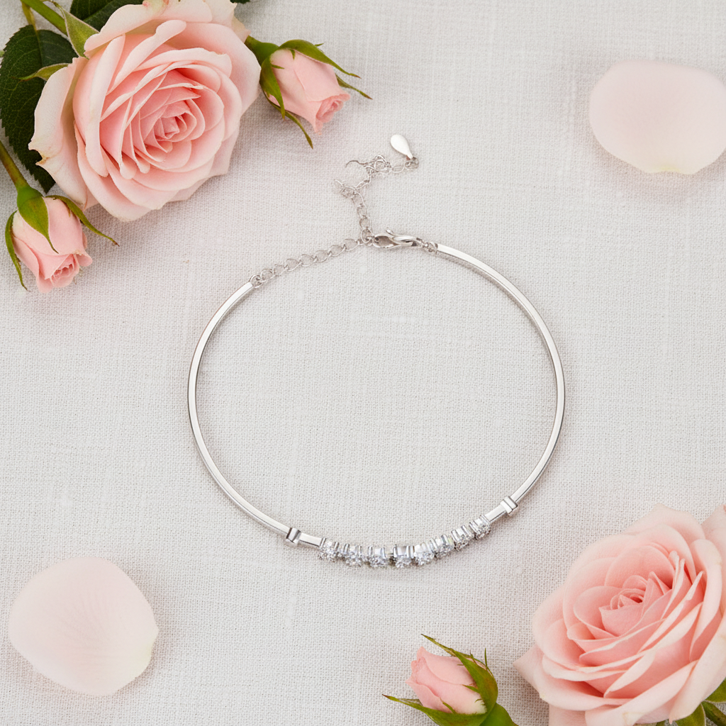 S925 Sterling Adjustable Moissanite Bracelet