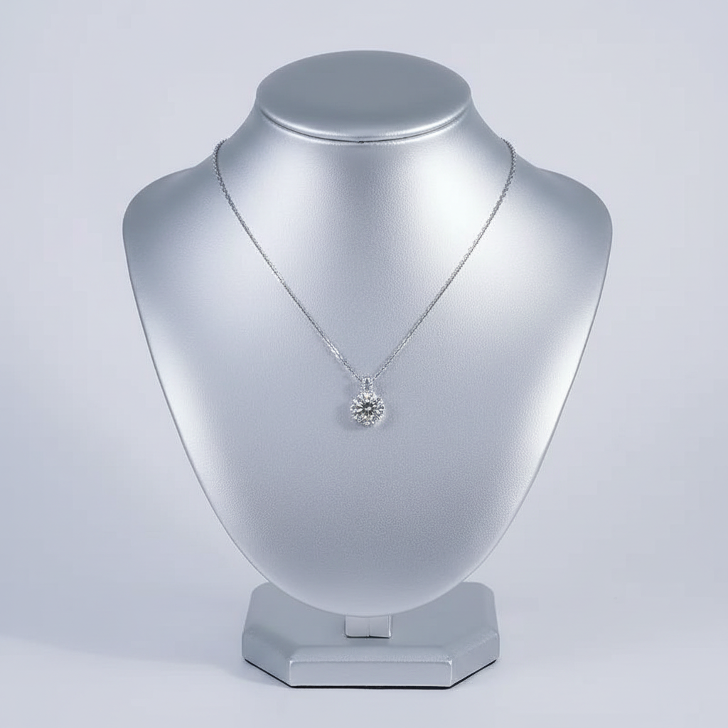 Moissanite S925 Sterling Silver Sunflower Pendant Necklace