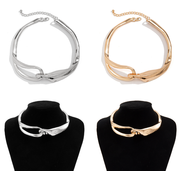 GeoElegance Necklace & Bracelet — Individual Pieces