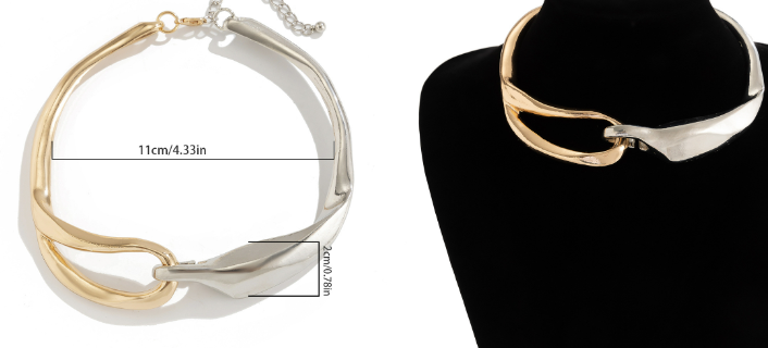 GeoElegance Necklace & Bracelet — Individual Pieces