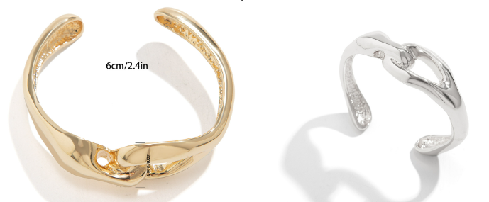 GeoElegance Necklace & Bracelet — Individual Pieces