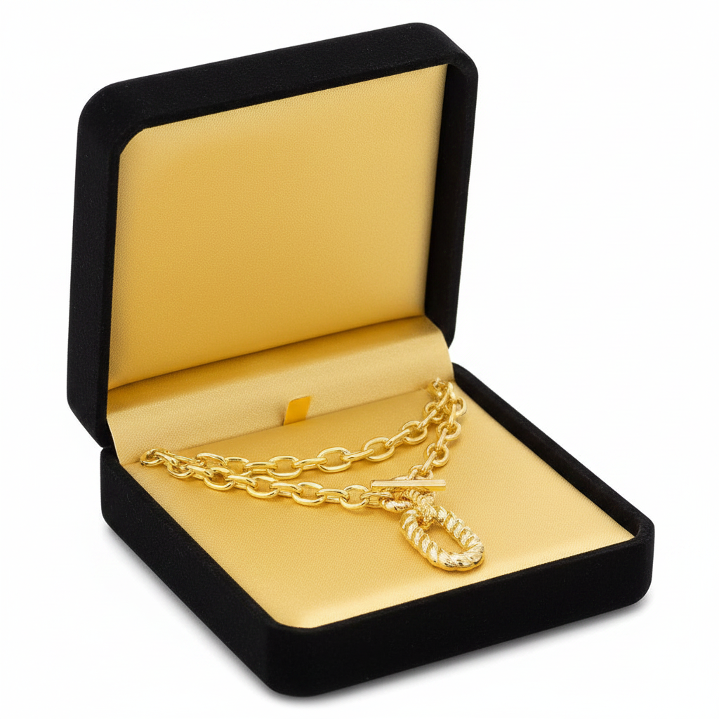 Bold Gold Chain Layered Necklace