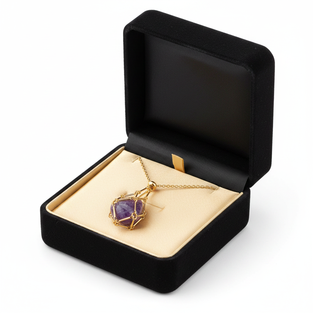 Interchangeable Crystal Cage Pendant Necklace