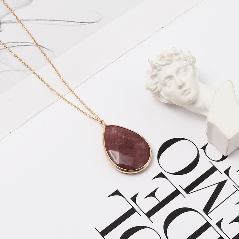 Elegant Natural Stone Pendant Necklace